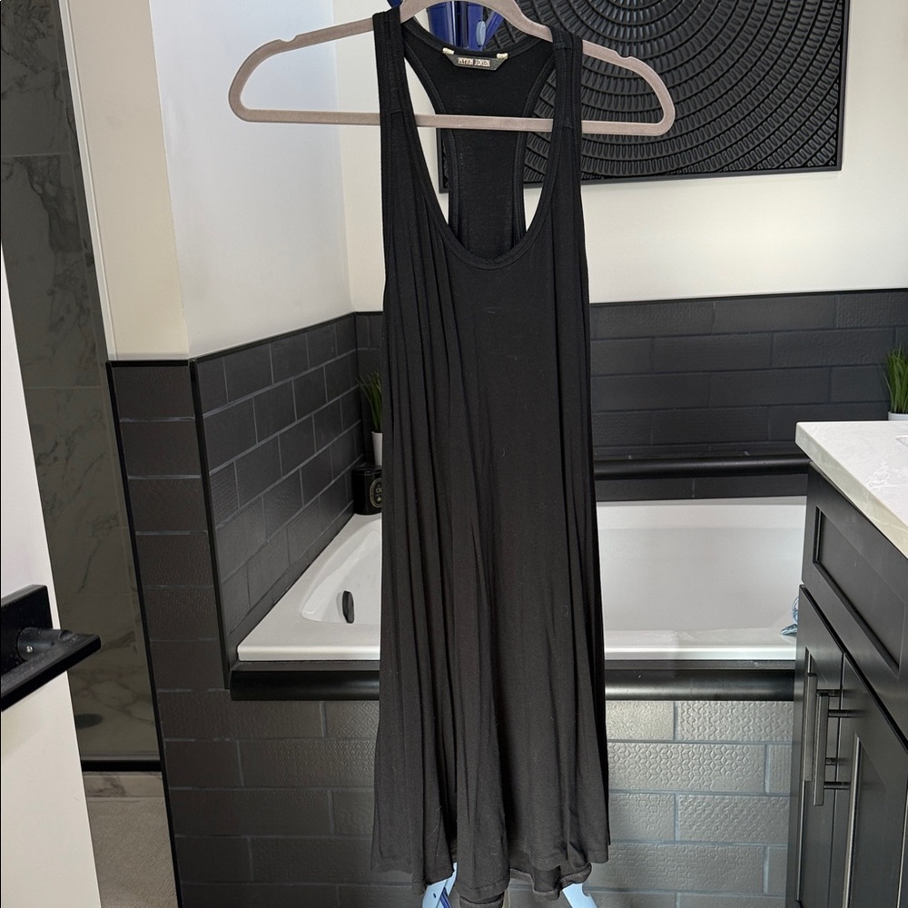Racerback Black Midi Dress